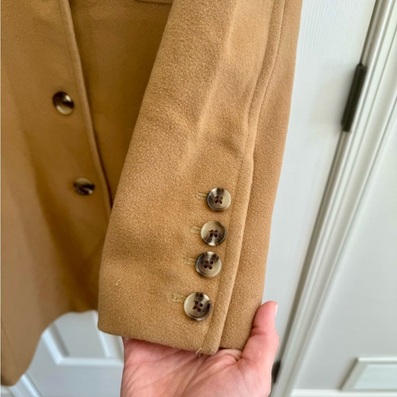 Anne Klein Tan Wool Trench Coat - Picture 2 of 4